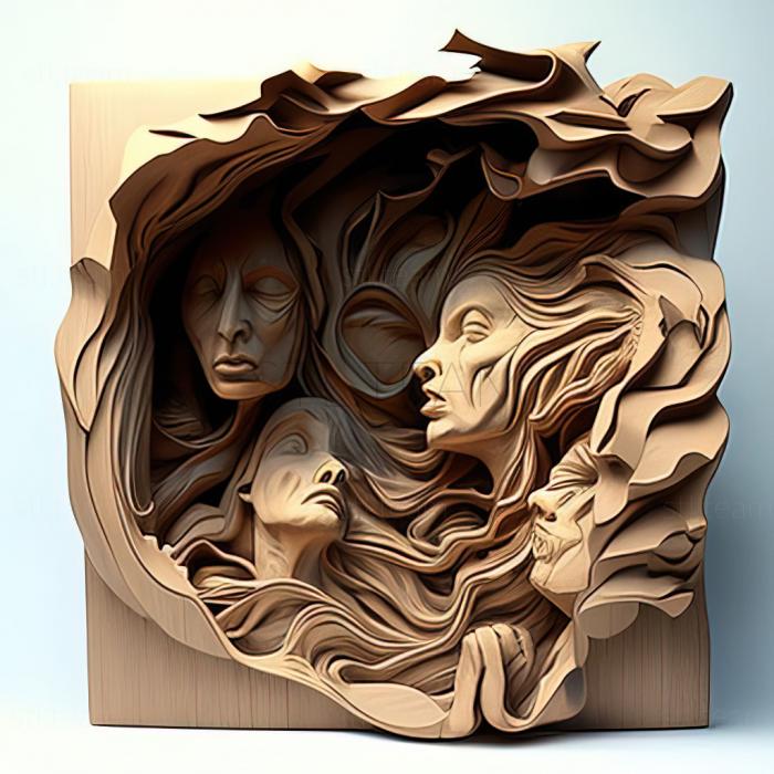 3D модель Грета Аллен, американская художница. (STL)